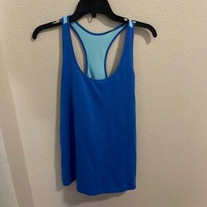 Two toned blue under armour workout tank top medium
